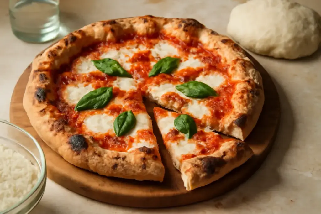 Pizza margherita fatta in casa: l’idratazione dell’impasto che cambia davvero croccantezza e alveolatura