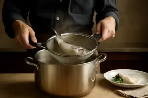 Scolare il pesce bollito: la tecnica ottimale per non perdere aroma nei piatti delicati