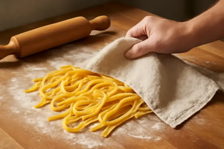 Come evitare che le tagliatelle fatte a mano si secchino troppo? Il passaggio necessario per una sfoglia elastica
