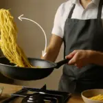 Tecnica per mantecare la pasta in padella: il movimento che fa davvero la differenza