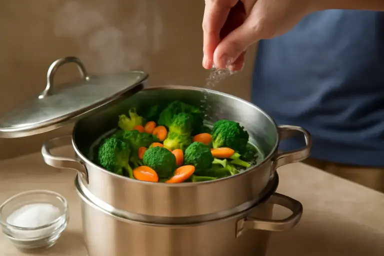 Quando salare le verdure al vapore? Il momento esatto garantisce più gusto e meno acqua