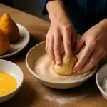 Qual è il trucco per gli arancini siciliani compatti ma non troppo pesanti? Il metodo di impanatura efficace